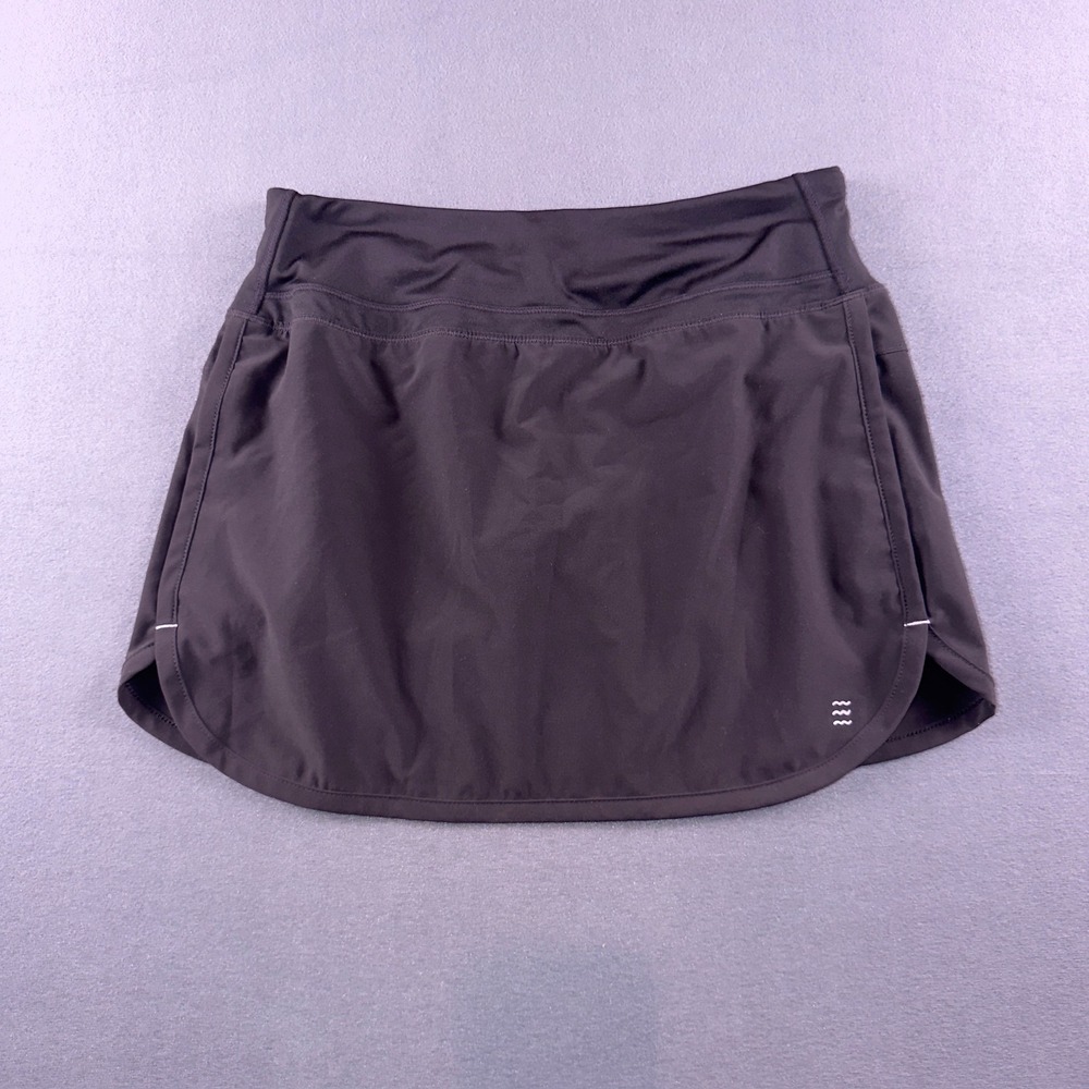 Free Fly Women Black Bamboo Athletic Skort XS Zipper Pocket Activewear Skirt